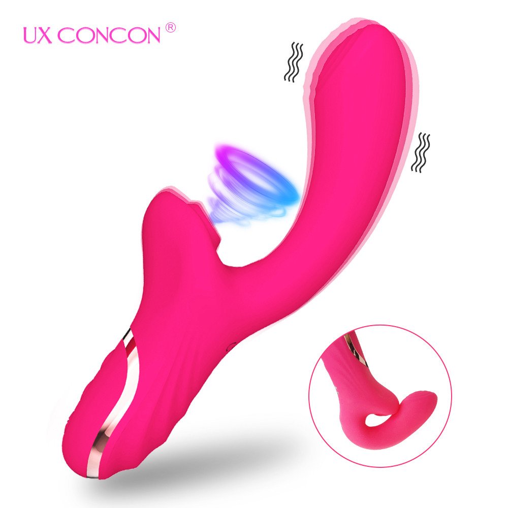 Vibrador dual 3D Succionador - Más placer shop