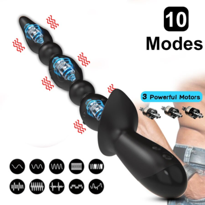 Vibrador Anal de 3 motores