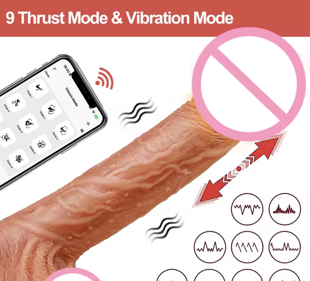 Consolador Vibrador Bluetooth 21,5cm